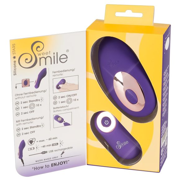 SMILE Panty - vibrator clitoridian wireless, reîncărcabil (mov)