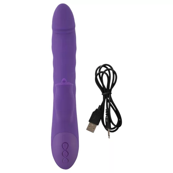 Smile Pearl - vibrator cu bile stimulatoare - liliac