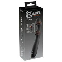 Rebel P-Spot - vibrator prostată cu 2 motoare (negru)