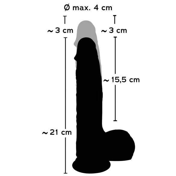 You2Toys - vibrator realist cu mișcare de împingere - culoare naturală