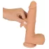 You2Toys - vibrator realist cu mișcare de împingere - culoare naturală