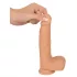 You2Toys - vibrator realist cu mișcare de împingere - culoare naturală