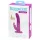 Happyrabbit Strap-On - vibrator cu curea, tip iepuraș, cu braț pentru clitoris (mov)