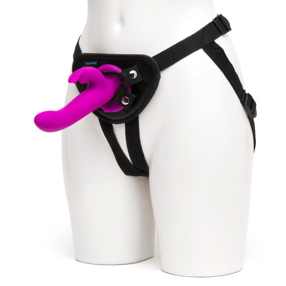 Happyrabbit - strap-on cu vibrator iepuraș - lila
