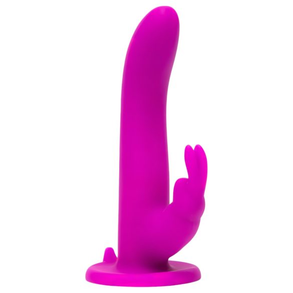Happyrabbit - strap-on cu vibrator iepuraș - lila