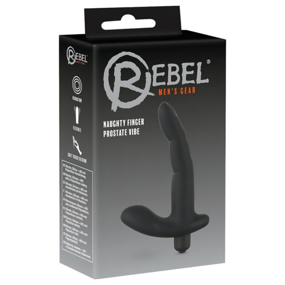 Rebel Naughty Finger - vibrator de prostată (negru)
