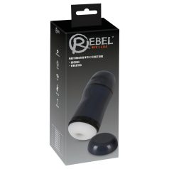 Rebel - 2în1 aspirator, vibrator masturbator (negru)