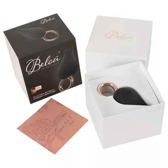 Belou - vibrator clitoral reîncărcabil, waterproof - negru