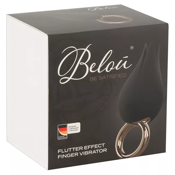 Belou - vibrator clitoral reîncărcabil, waterproof - negru