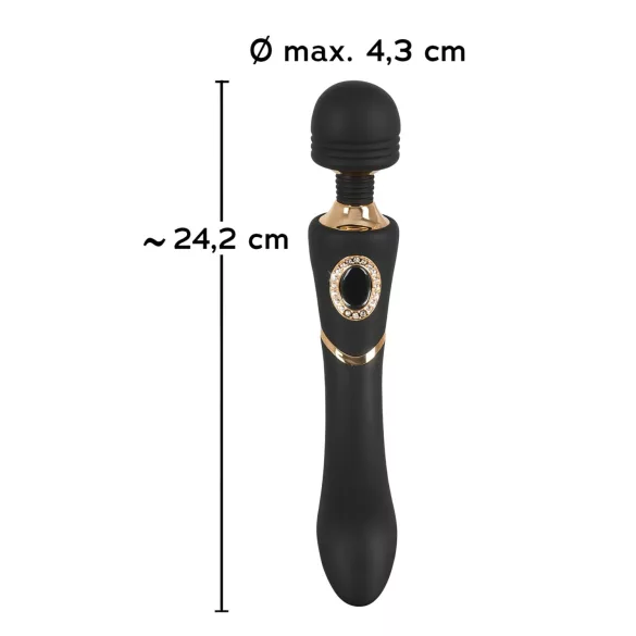 Cleopatra Wand - vibrator masaj reîncărcabil impermeabil negru
