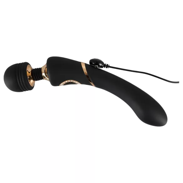Cleopatra Wand - vibrator masaj reîncărcabil impermeabil negru