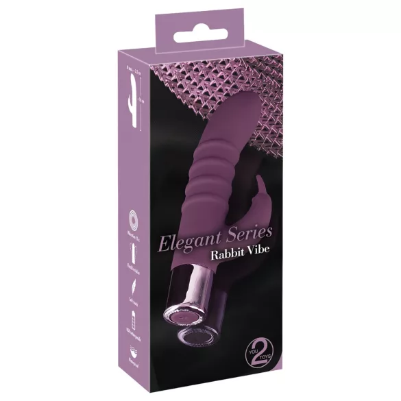 Rabbit Vibe - vibrator cu braț pentru clitoris și punctul G - mov, reîncărcabil