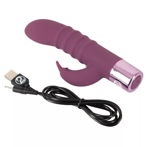 Rabbit Vibe - vibrator cu braț pentru clitoris și punctul G - mov, reîncărcabil