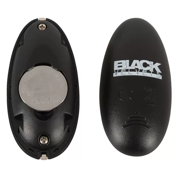 Black Velvets - vibrator anal cu acumulator, cu funcție de împingere (negru)