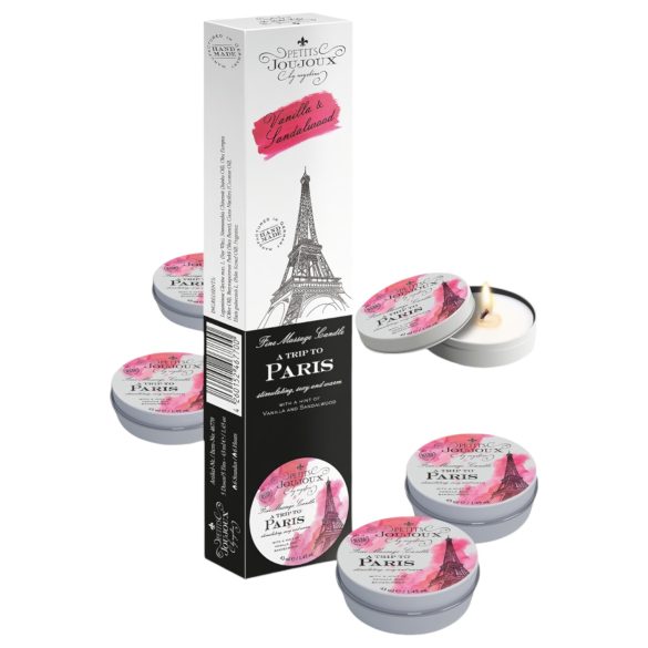 Petits Joujoux Paris - Lumânare de Masaj - Vanilie & Lemn de Santal (5x43ml)