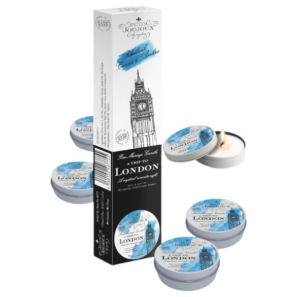 Petits Joujoux London lumânare de masaj - rubarbă-ambar (5x43ml)