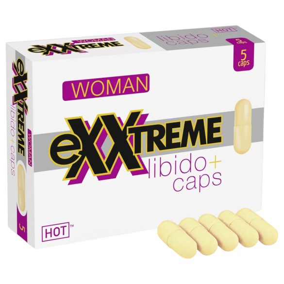 Hot exxtreme - capsule stimulare libido femei - supliment alimentar - 5 buc