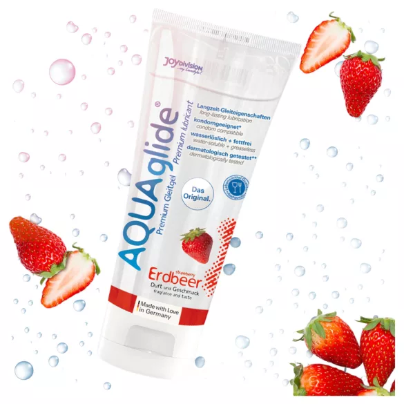 AQUAglide - lubrifiant pe bază de apă - căpșuni - 100 ml