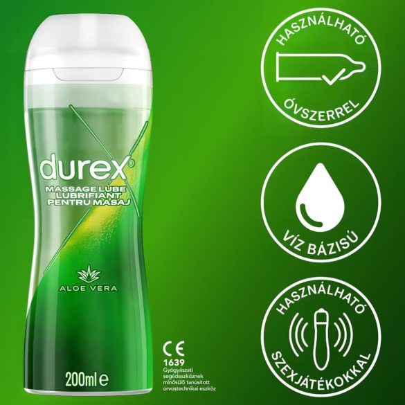 Durex - Ulei masaj 2în1 - Aloe Vera - 200ml