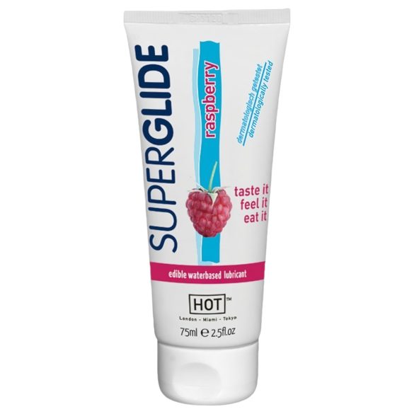 HOT Superglide Zmeură - lubrifiant comestibil (75ml)