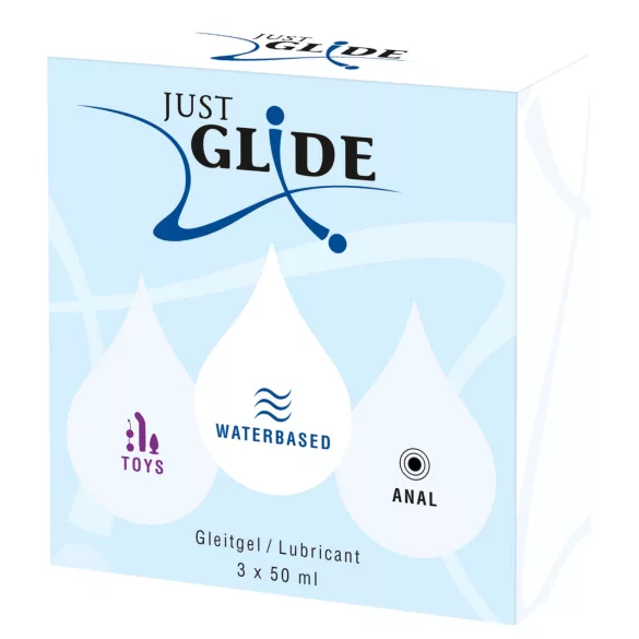 Just Glide - set lubrifiant pe bază de apă - 3x50ml