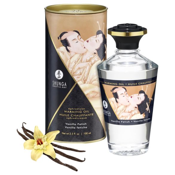 Shunga - ulei de masaj încălzitor - vanilie (100ml)