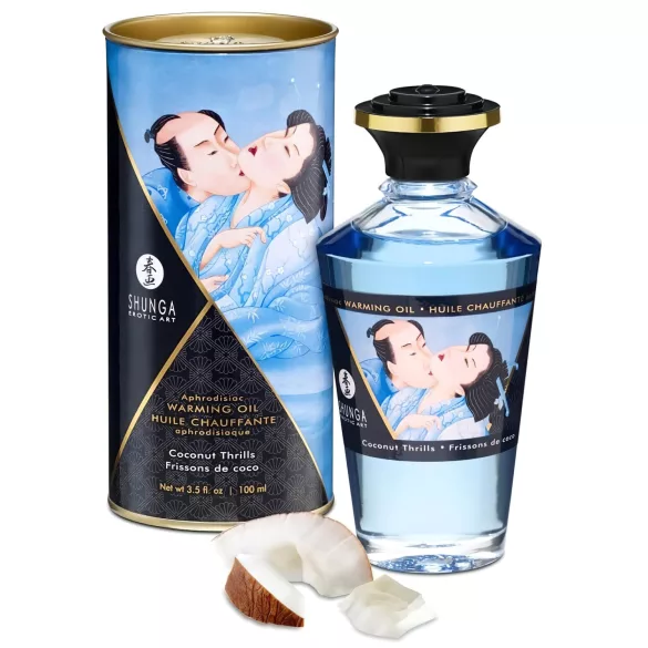 Shunga - ulei de masaj încălzitor - cocos - 100ml