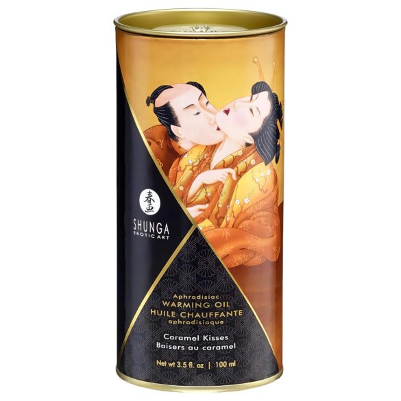 Shunga - ulei de masaj încălzitor - aromă caramel - 100ml