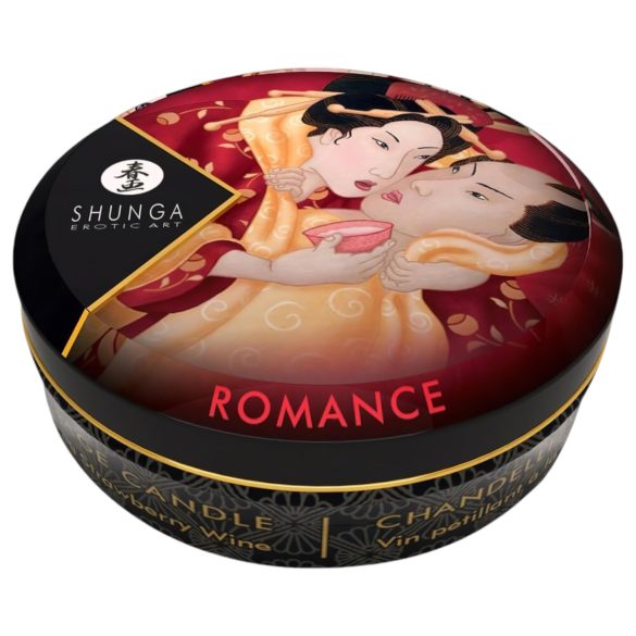 Shunga - Lumânare de masaj - Căpșuni (30 ml)