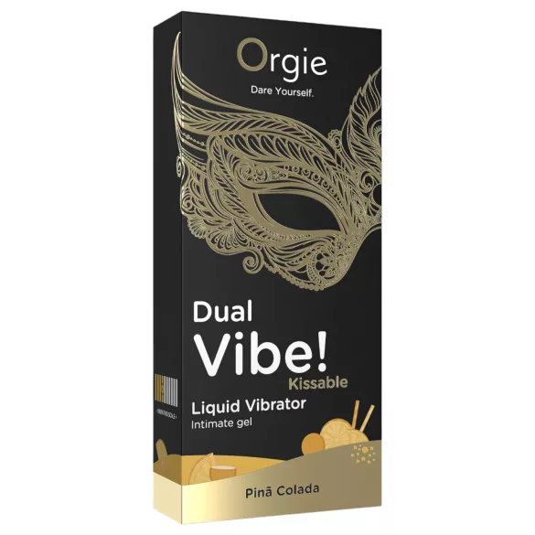 Orgie Dual Vibe! - vibrator lichid - Pinã Colada (15 ml)