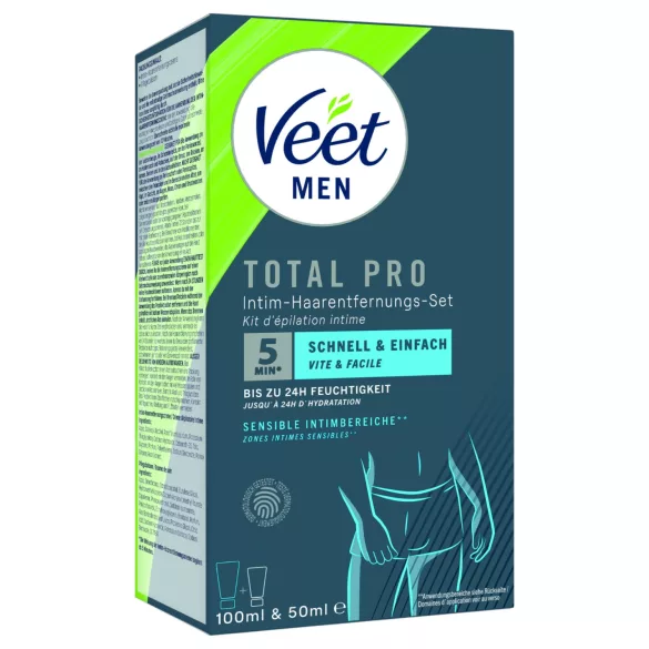 Veet - cremă depilatoare intimă și balsam pentru bărbați (100 ml + 50 ml)
