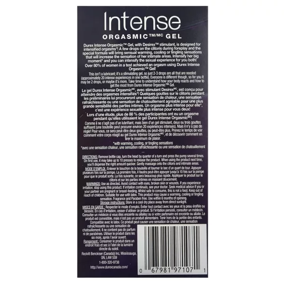 Durex - gel intim stimulant pentru femei - 10ml