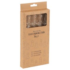Straw Willy - pai transparent cu penis (4 buc)