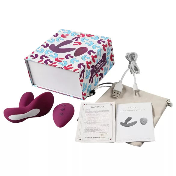 Cotoxo Saddle - vibrator pentru prostată cu telecomandă - mov