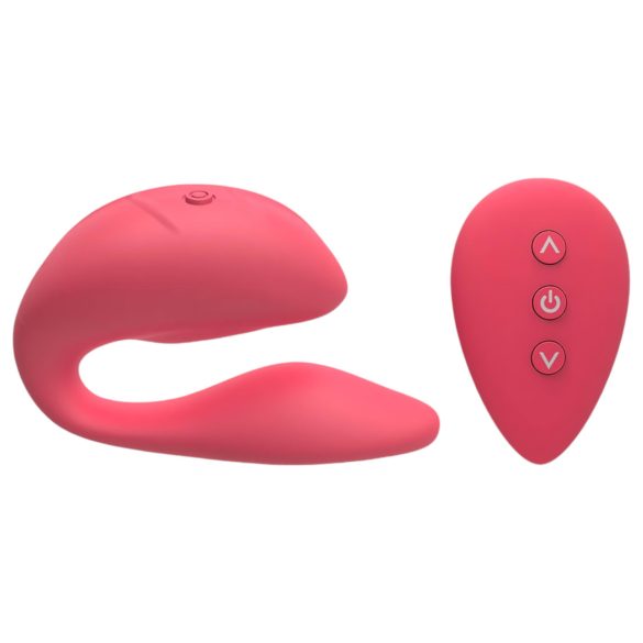 Cotoxo Cupid 2 - vibrator de cuplu cu telecomandă (roșu)