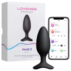   Lovense Hush 2 S - vibrator anal controlat prin aplicație (38 mm, negru)