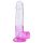 Sunfo - dildo cu ventuză și testicule - 22cm (transparent-violet)
