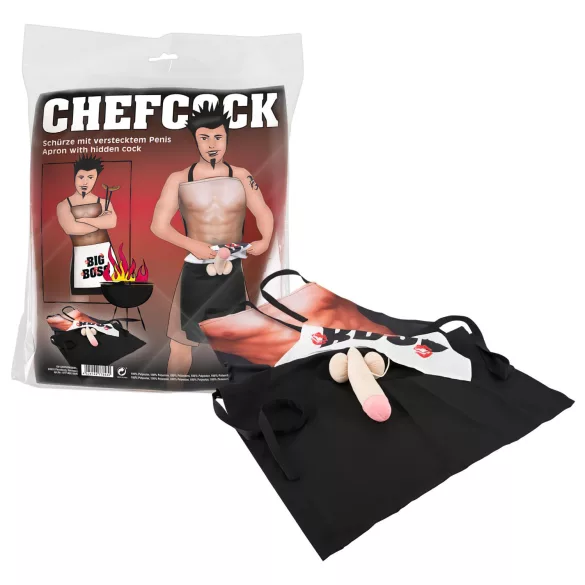 CHEFCOCK - șorț amuzant pentru bărbați - model Big Boss