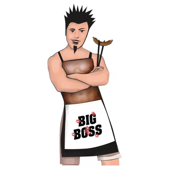 CHEFCOCK - șorț amuzant pentru bărbați - model Big Boss