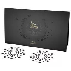 Diamante strălucitoare - autocolante sfârcuri - negre