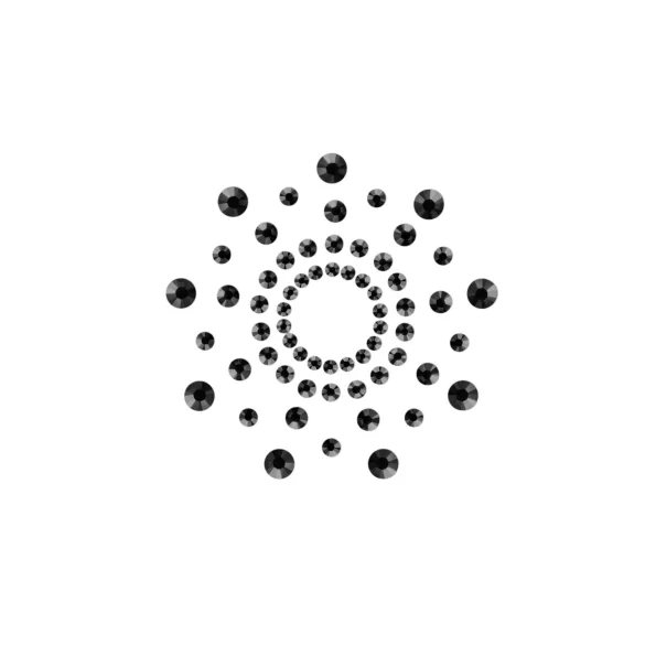 Diamante strălucitoare - autocolante sfârcuri - negre