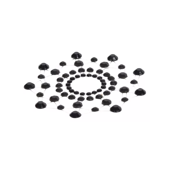 Diamante strălucitoare - autocolante sfârcuri - negre