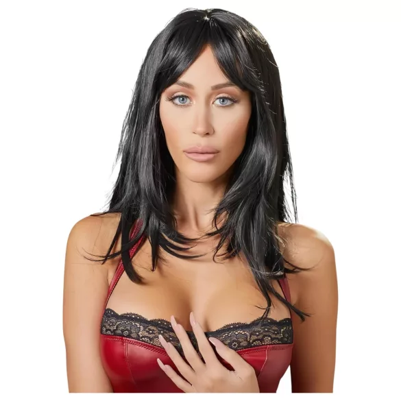 Cottelli - perucă lungă neagră