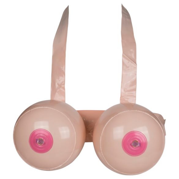 Boob Battle - strap-on gonflabil pentru sâni - culoare naturală