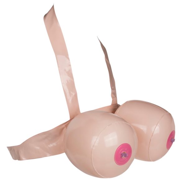 Boob Battle - strap-on gonflabil pentru sâni - culoare naturală