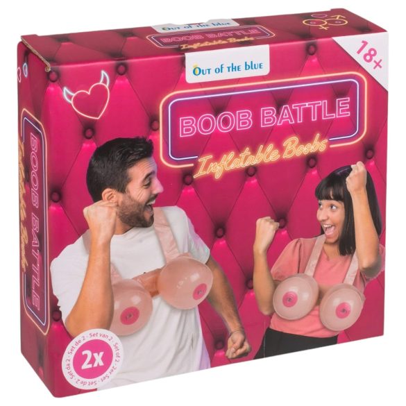 Boob Battle - strap-on gonflabil pentru sâni - culoare naturală
