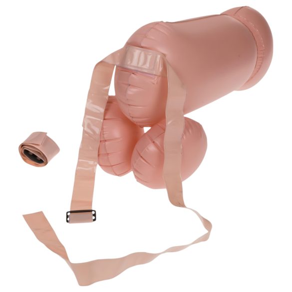 Cock Fighting - dildo cu curea gonflabil - natur