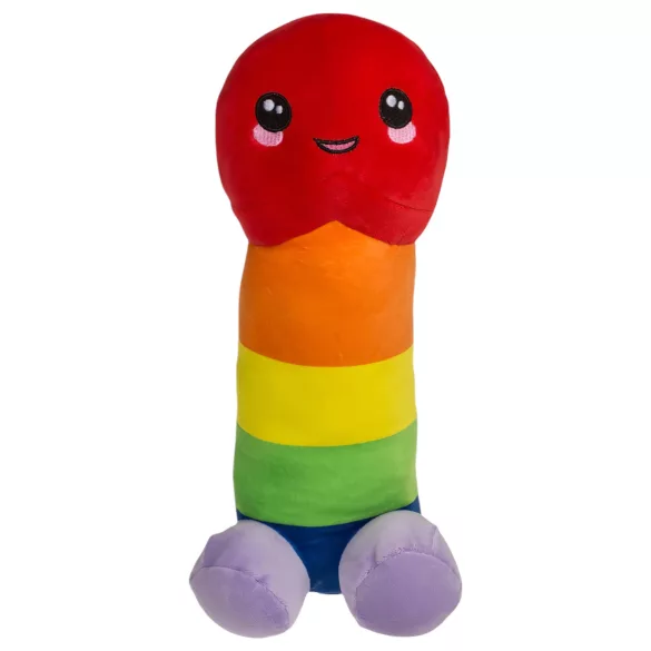 Penis de pluș - 30 cm - curcubeu