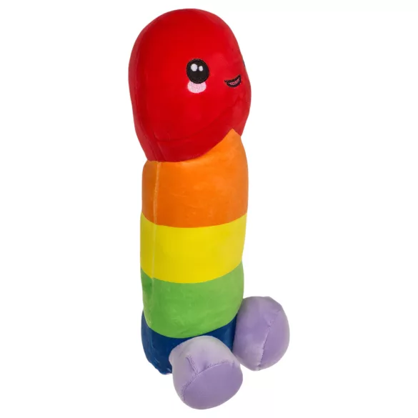 Penis de pluș - 30 cm - curcubeu