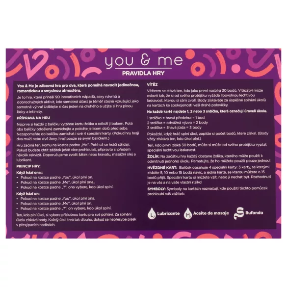 you & me - joc erotic pentru cupluri (ceh)